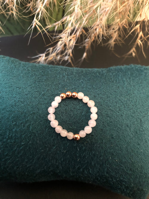 Bague Aphrodite - Quartz rose - Amour - version 1