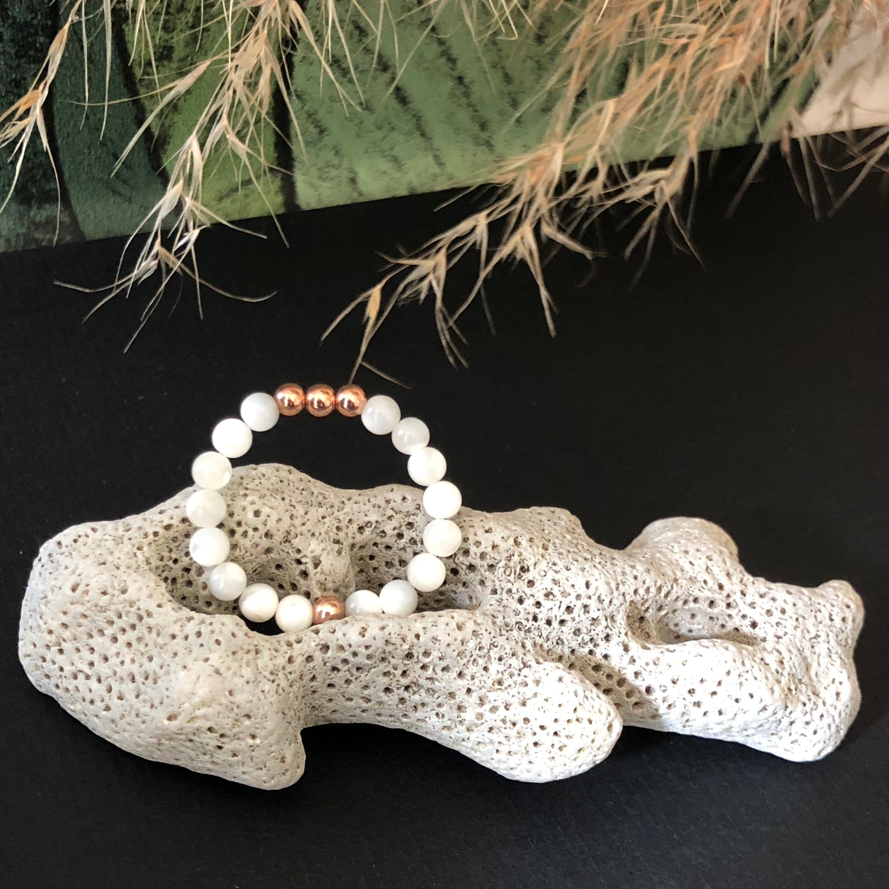 Bague Artémis - Nacre blanche - Intuition - version 1