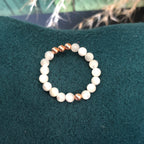 Bague Artémis - Nacre blanche - Intuition - version 1