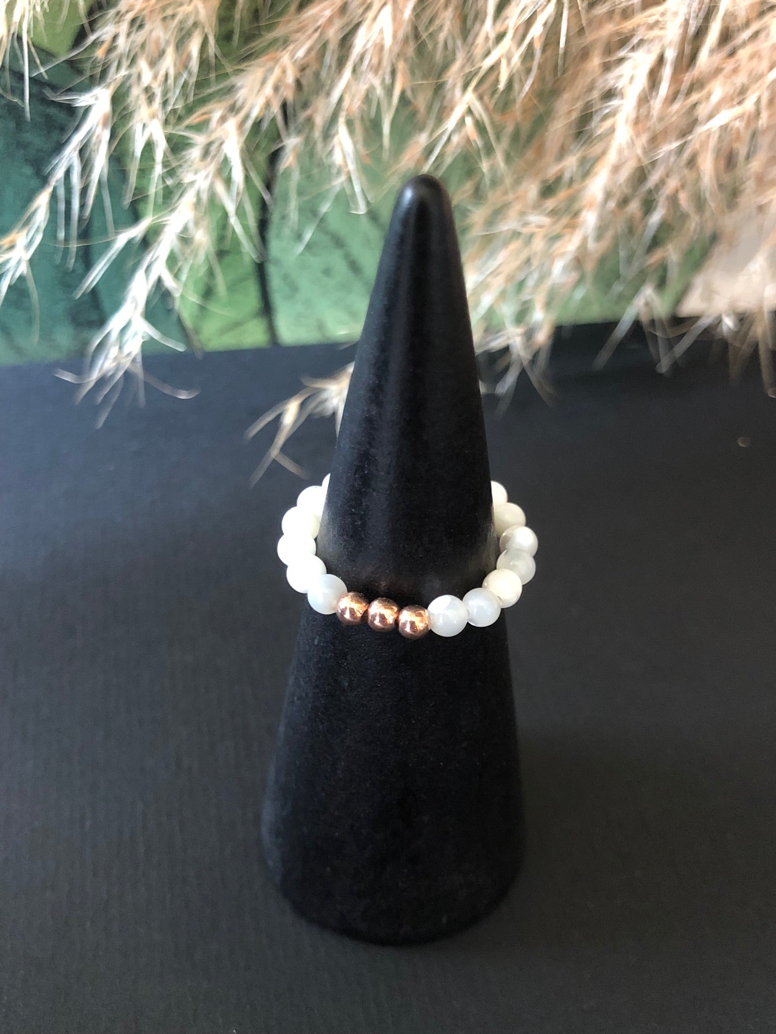 Bague Artémis - Nacre blanche - Intuition - version 1