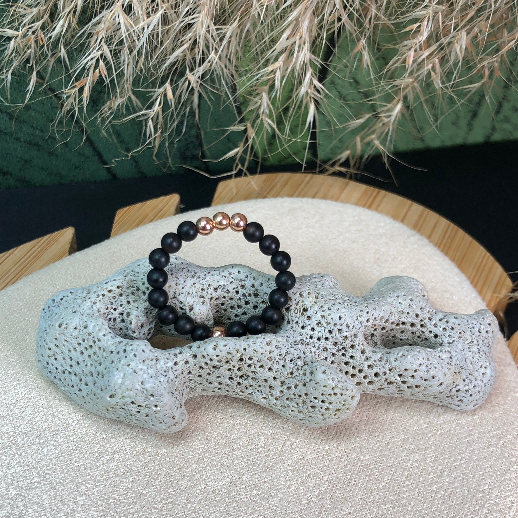 Bague Athéna - Agate noire - Clarté - version 1