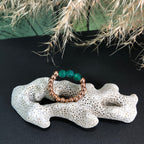 Bague Déméter - Agate verte - Croissance - version 1
