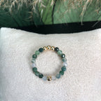 Bague Ostara - Agate mousse - Renouveau - version 1