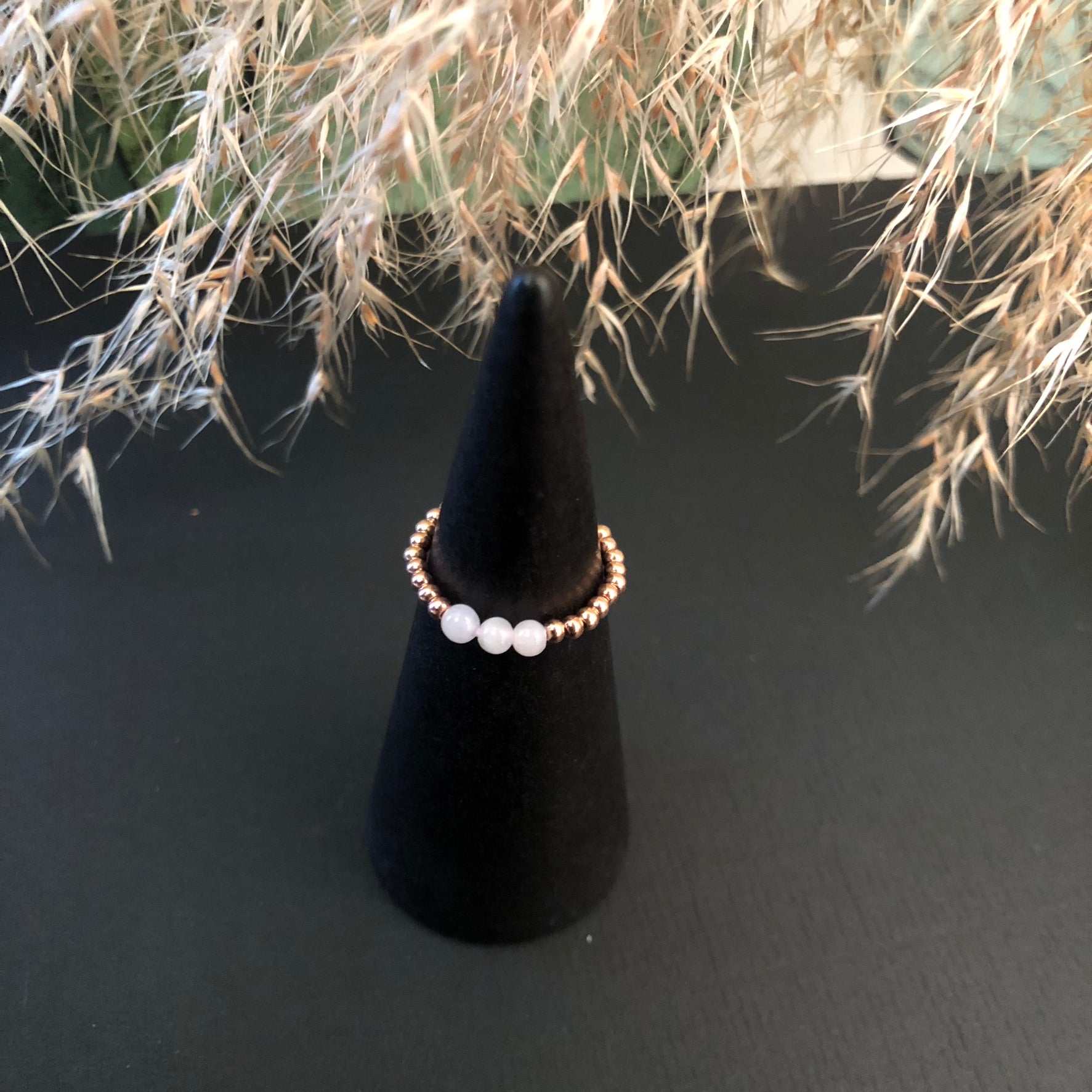 Bague Aphrodite - Quartz rose - Amour - version 2
