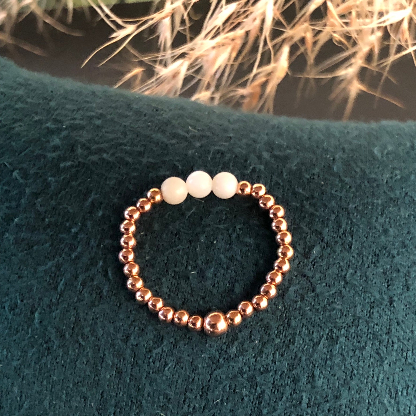 Bague Artémis - Nacre blanche - Intuition - version 2