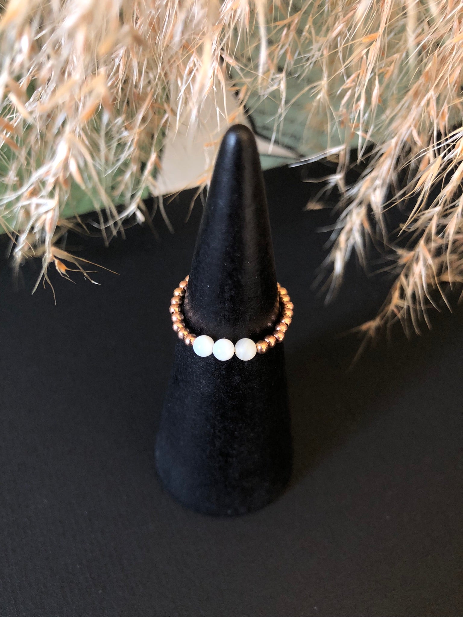 Bague Artémis - Nacre blanche - Intuition - version 2