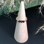 Bague Athéna - Agate noire - Clarté - version 2