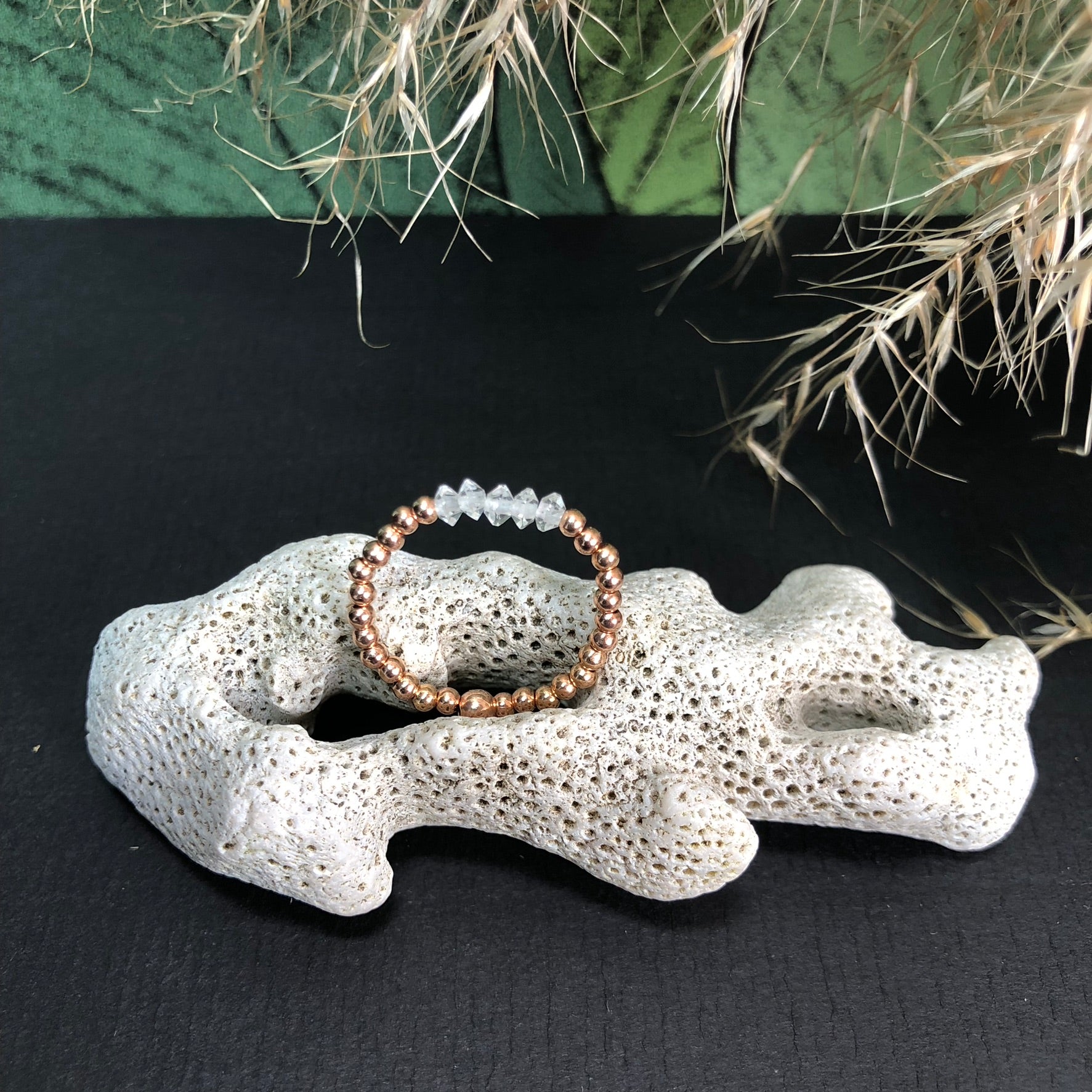 Bague Iris - Cristal de roche - Alignement - version 2