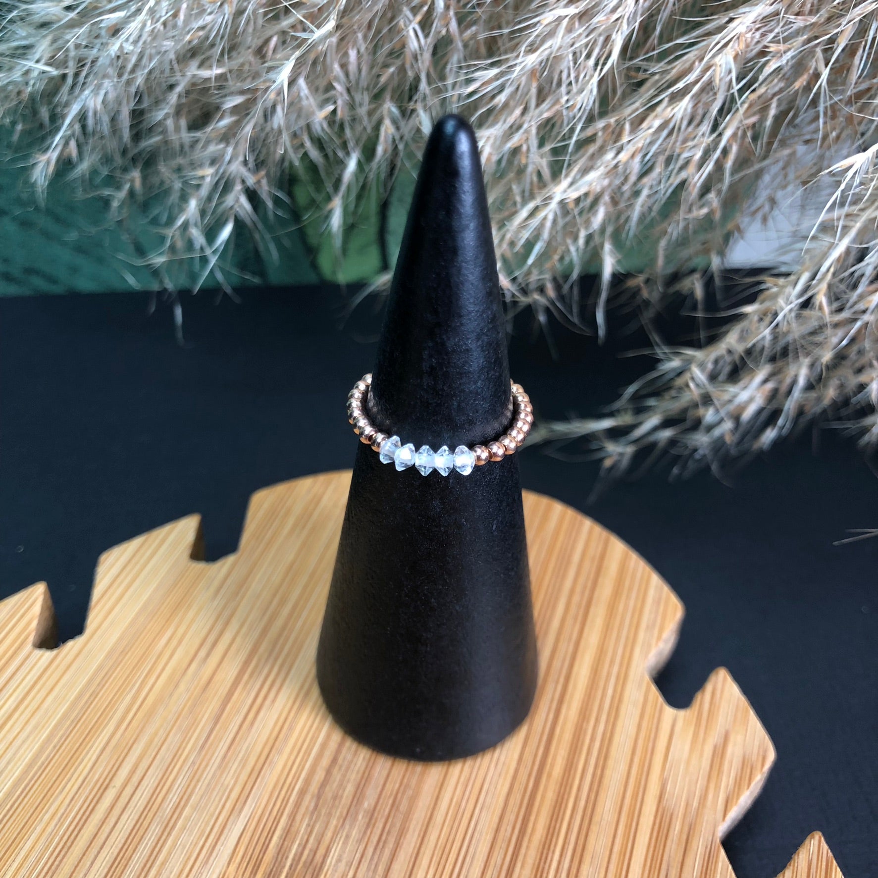 Bague Iris - Cristal de roche - Alignement - version 2