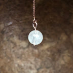 Boucle d'oreille Aphrodite - Quartz rose - Amour - 1 perle