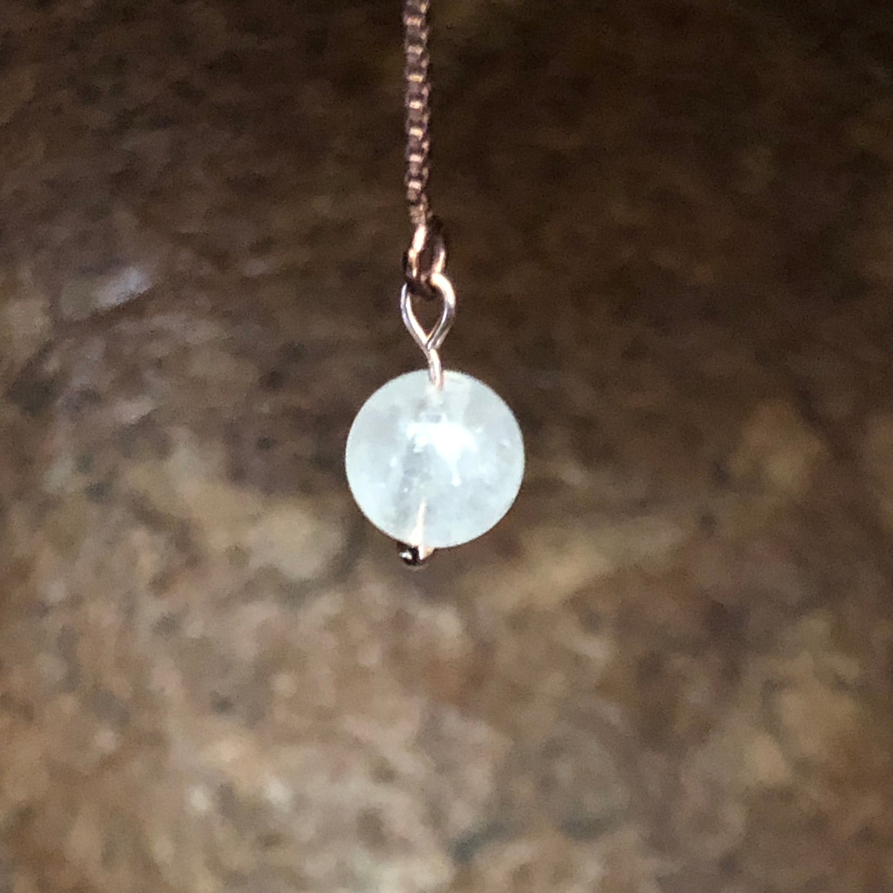 Boucle d'oreille Aphrodite - Quartz rose - Amour - 1 perle