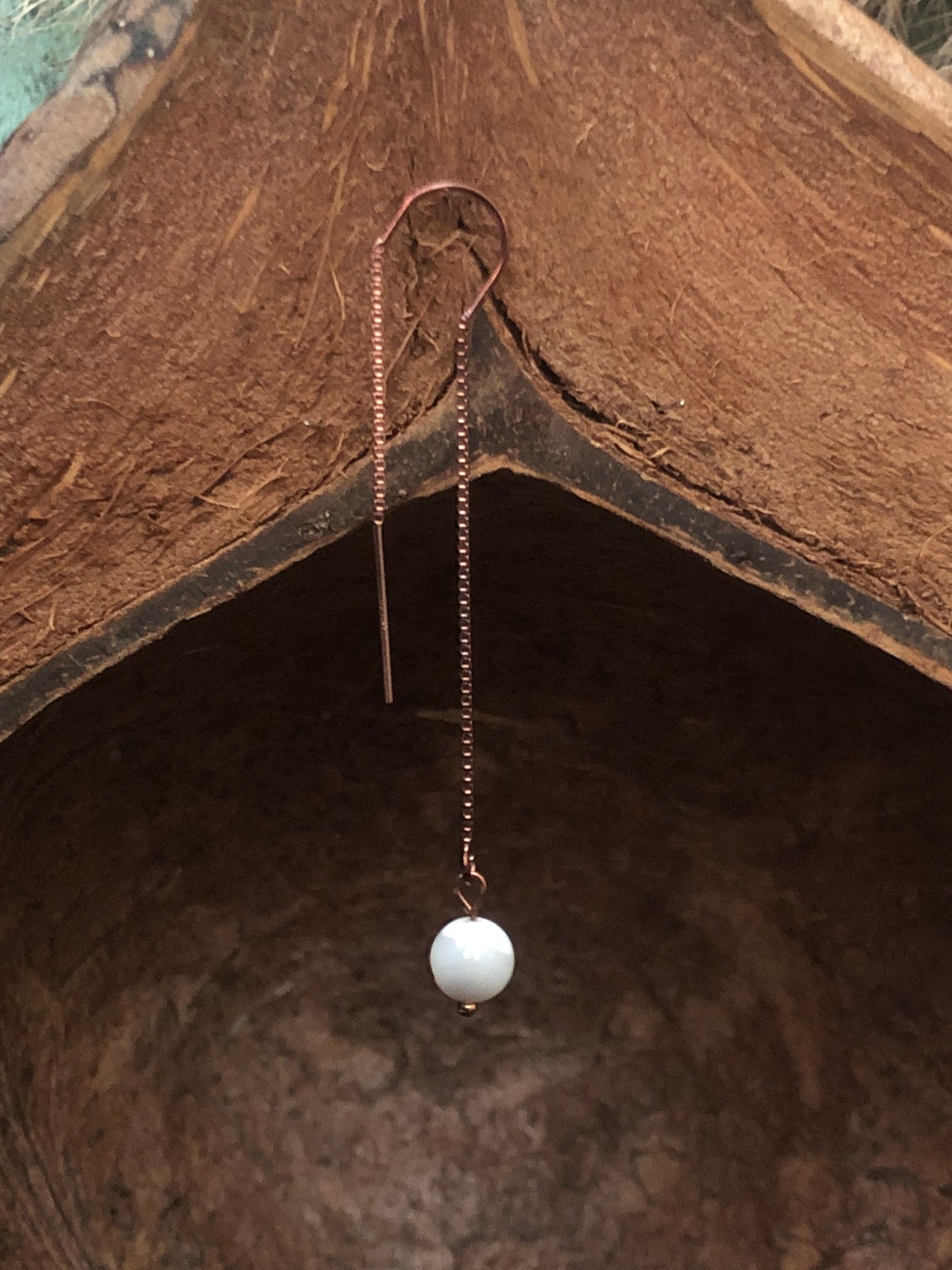 Boucle d'oreille Artémis - Nacre blanche - Intuition - 1 perle