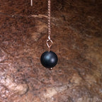 Boucle d'oreille Athéna - Agate noire - Clarté - 1 perle