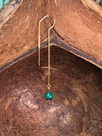 Boucle d'oreille Hathor - Malachite - Transformation - 1 perle