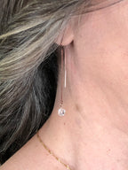 Boucle d'oreille Iris - Cristal de roche - Alignement - 1 perle