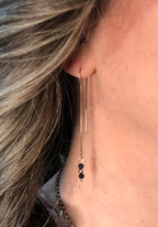Boucle d'oreille Héra - Saphir - Loyauté - 3 perles