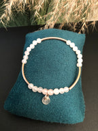 Bracelet quartz rose bijou artisanal fait main, Berkana Bijoux