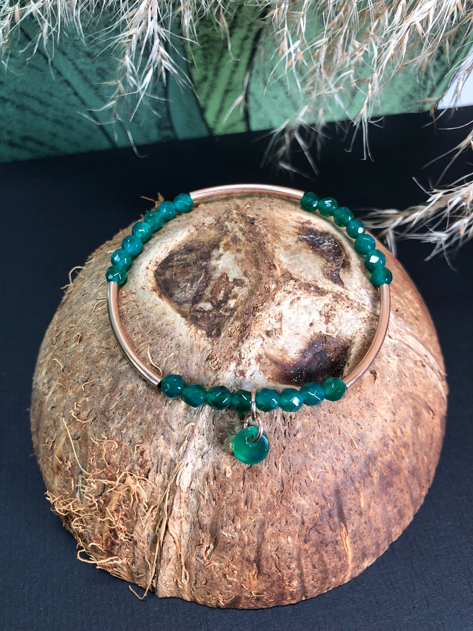 Bracelet Déméter - Agate verte - Croissance
