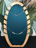 Collier Déesse Aphrodite en quartz rose, chaîne rose gold filled 14K