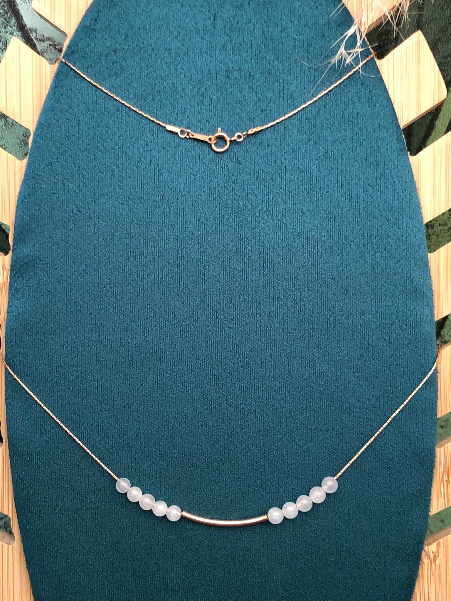 Collier quartz rose bijou artisanal fait main, Berkana Bijoux