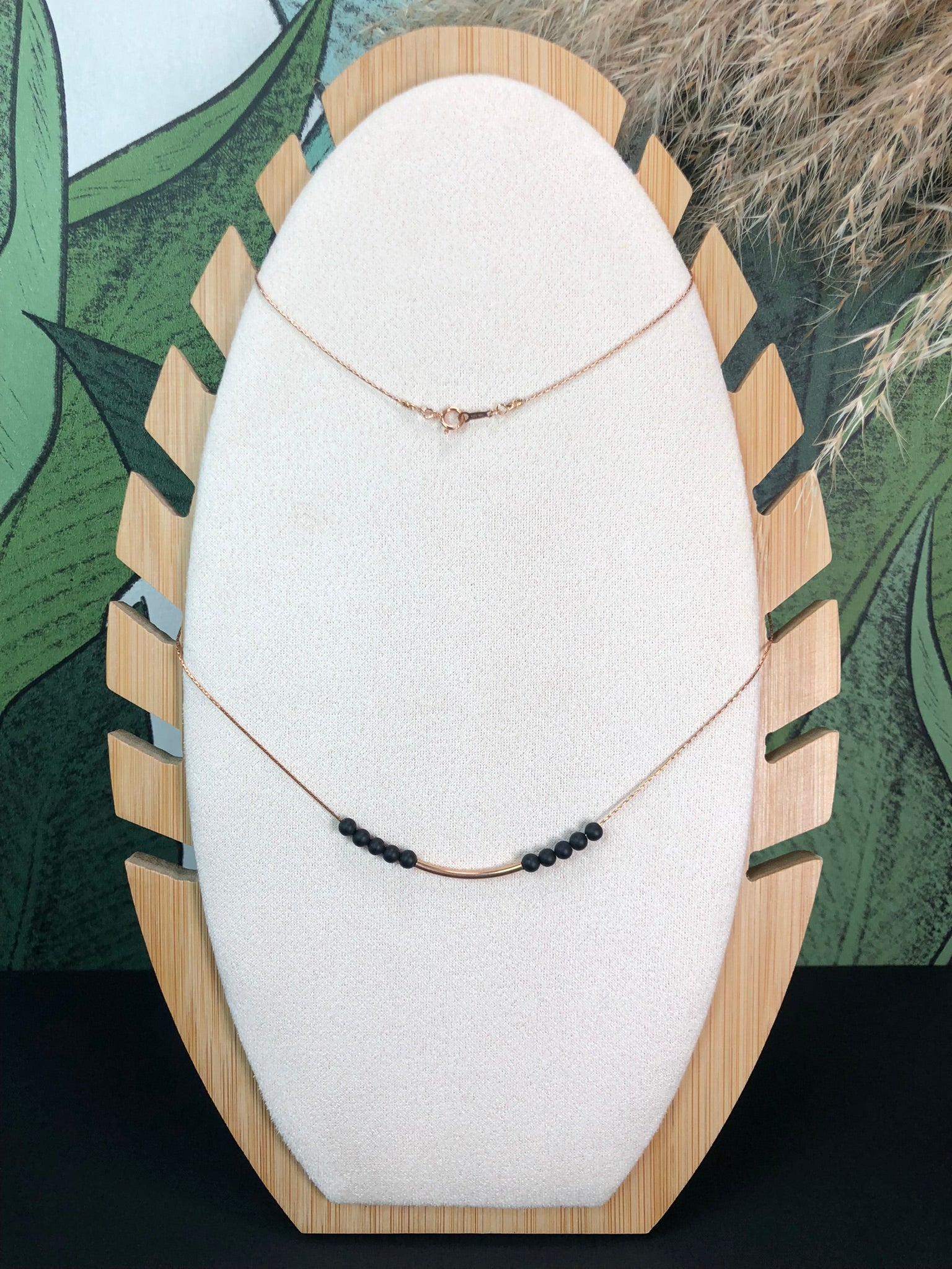 Collier Athéna - Agate noire - Clarté