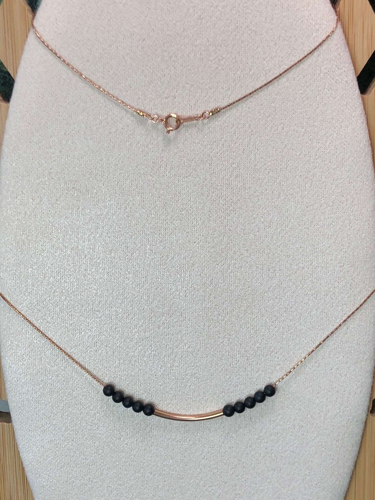 Collier Athéna - Agate noire - Clarté