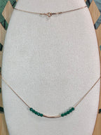 Collier Déméter - Agate verte - Croissance