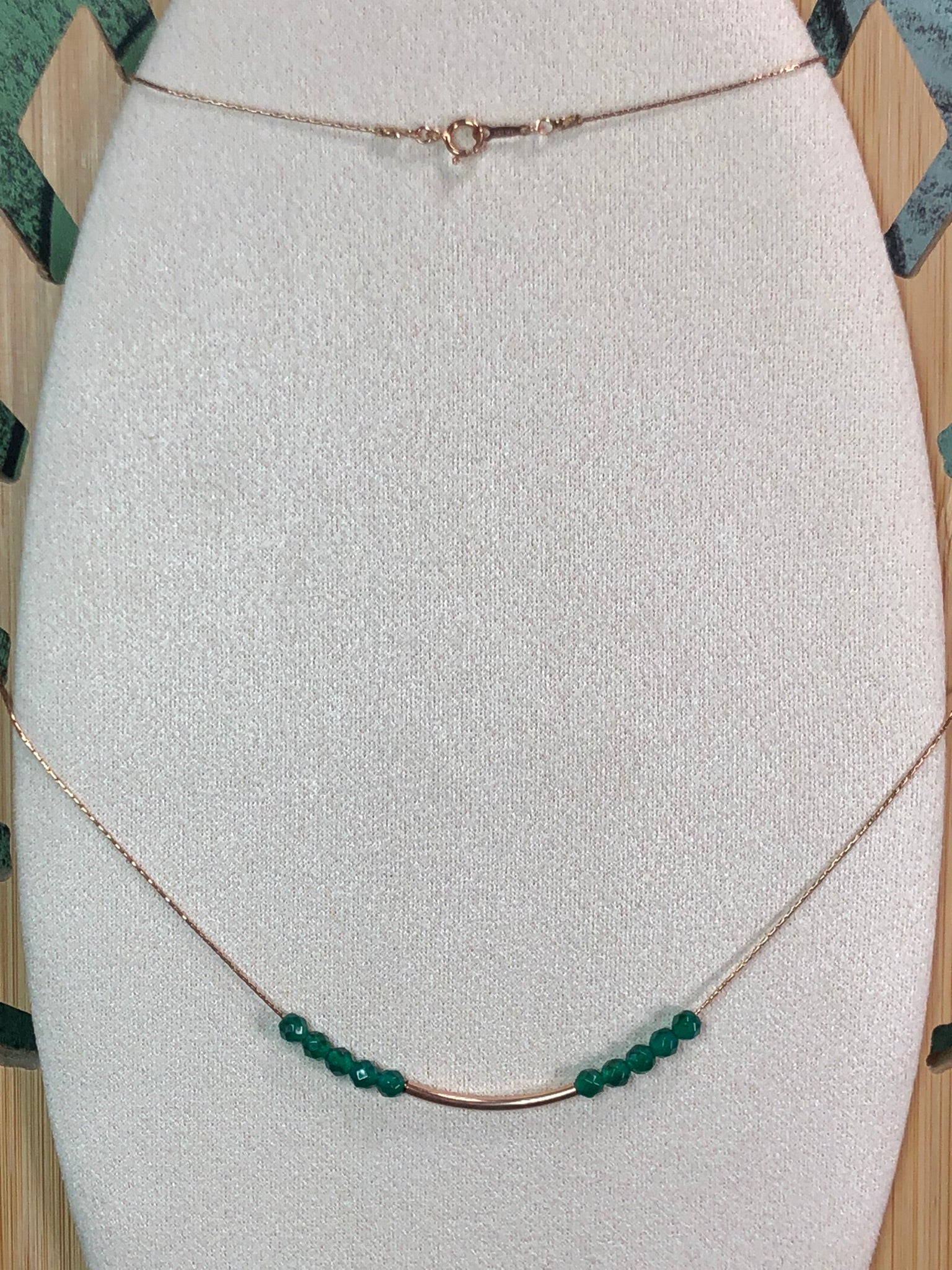 Collier Déméter - Agate verte - Croissance
