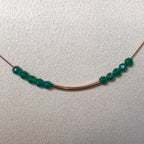 Collier Déméter - Agate verte - Croissance