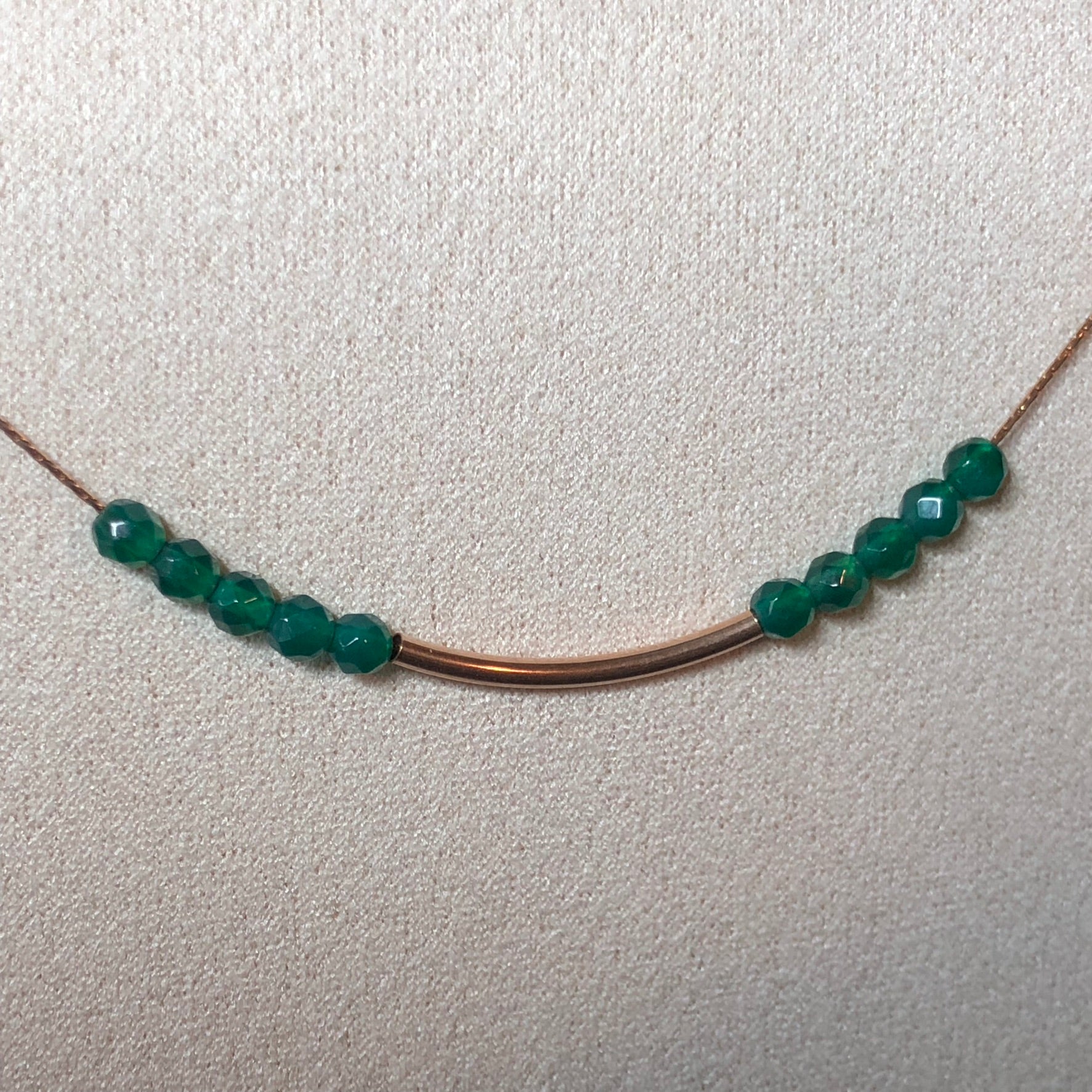 Collier Déméter - Agate verte - Croissance