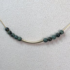 Collier Gaïa - Jaspe vert - Ancrage