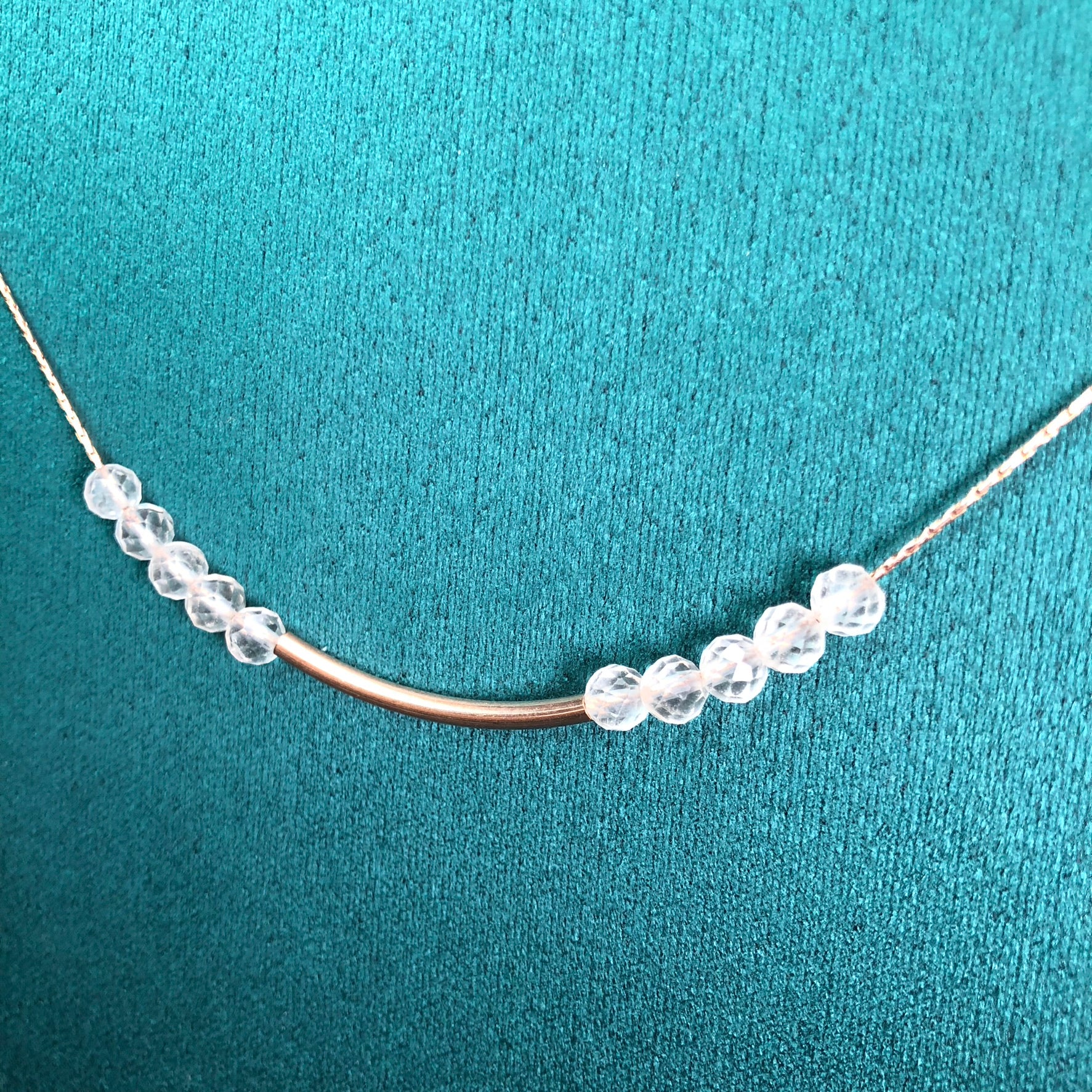 Collier Iris - Cristal de roche - Alignement