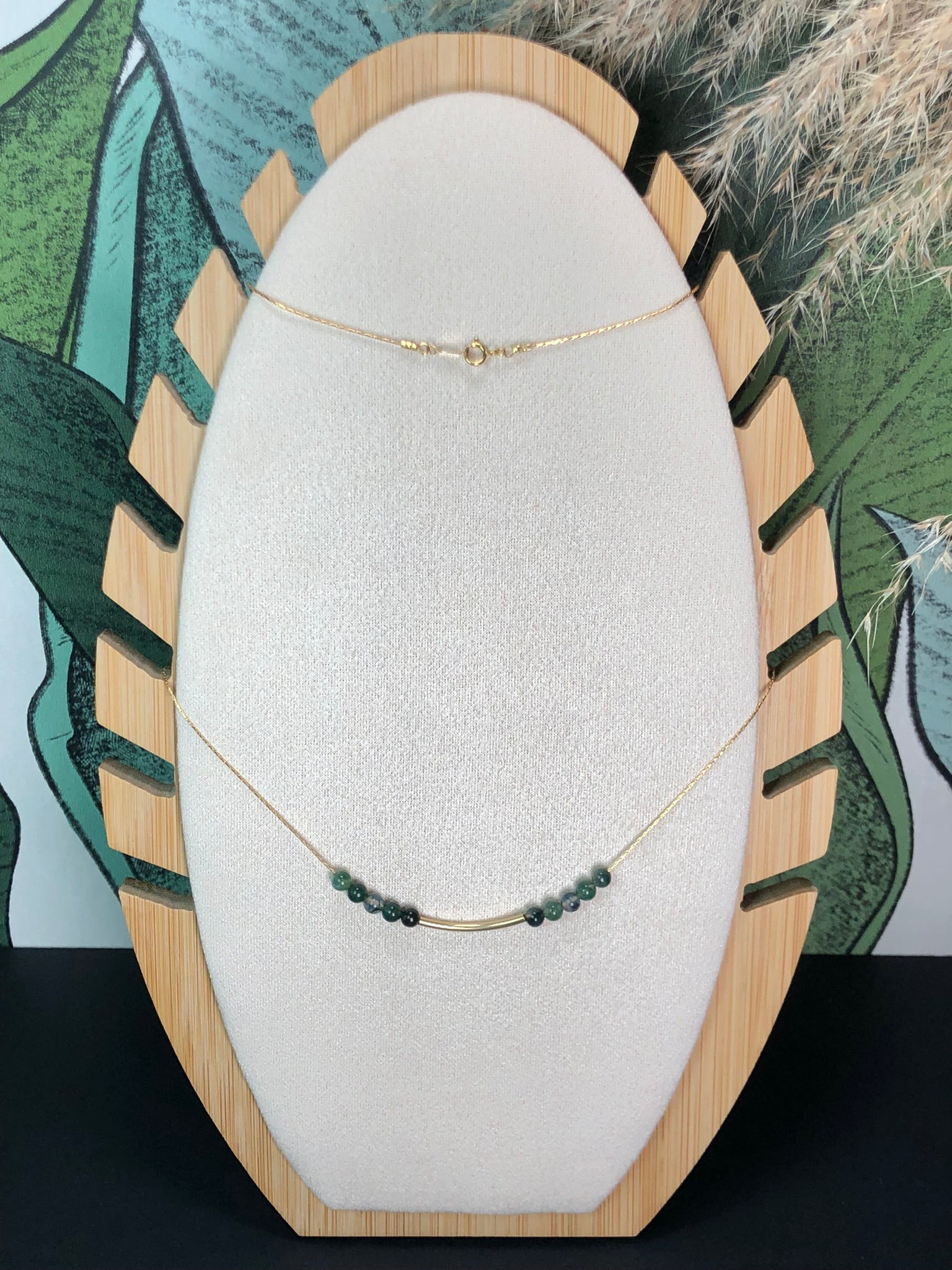 Collier Ostara - Agate mousse - Renouveau
