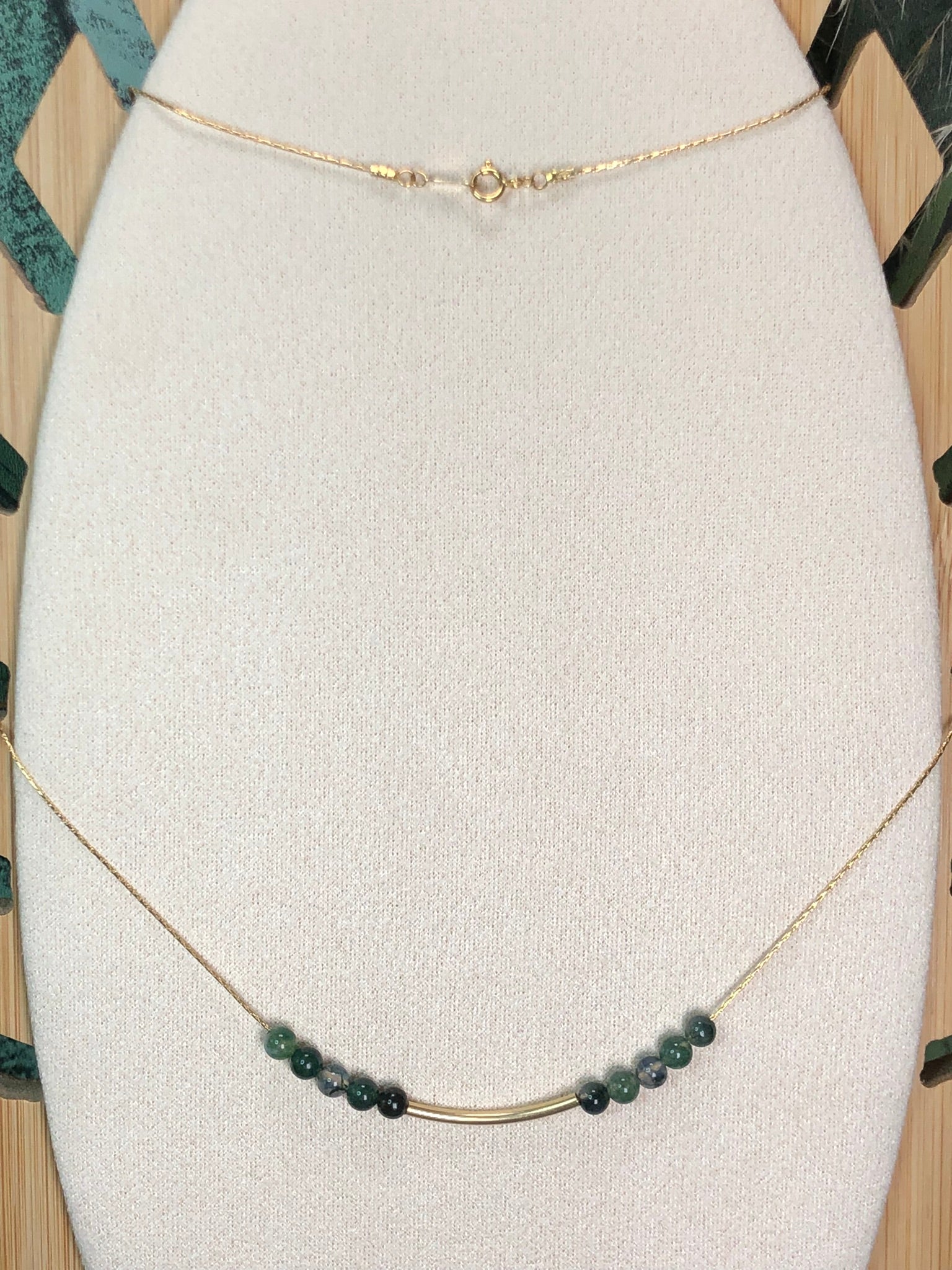 Collier Ostara - Agate mousse - Renouveau