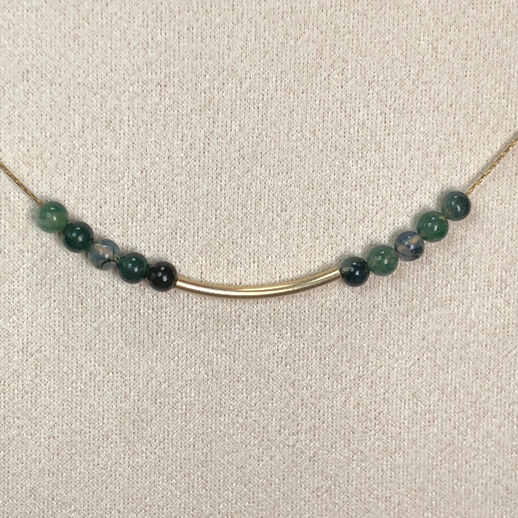 Collier Ostara - Agate mousse - Renouveau